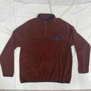 32 Degrees Men’s Large Burnt Orange 3 button snap Fleece Pullover